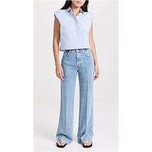 Wide Leg Light Blue Women's Jeans